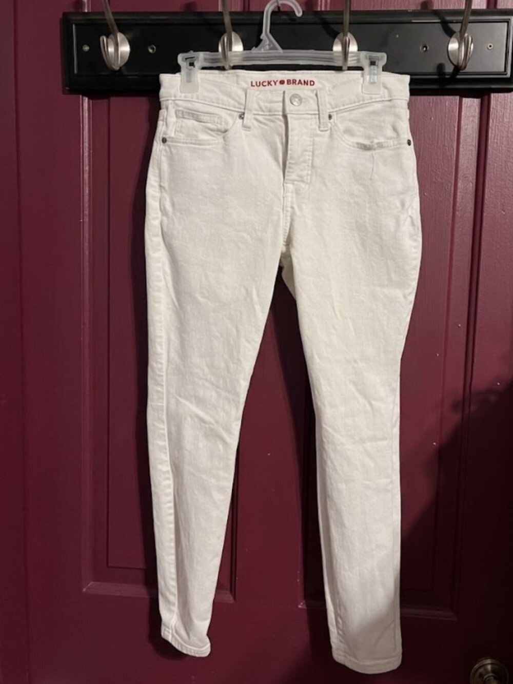 Lucky Brand AVA White Mid Rise Skinny Denim Jeans - Size 4 (27 Ankle) - Picture 10 of 11